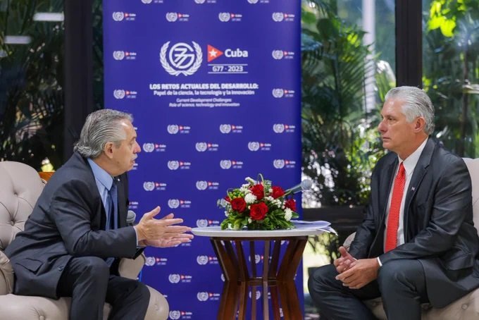 Alberto Fernández llama a fortalecer relaciones comerciales con Cuba