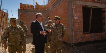 Avances en la obra de las viviendas para el Ejército