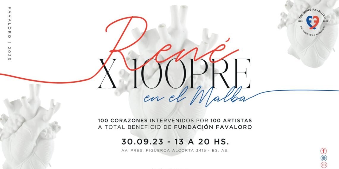 Se exhibirán “100 Corazones de Favaloro” intervenidos por artistas y personalidades destacadas en el MALBA
