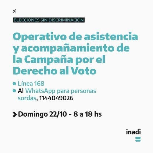 El INADI brindara asistencia telefónica en las elecciones electorales