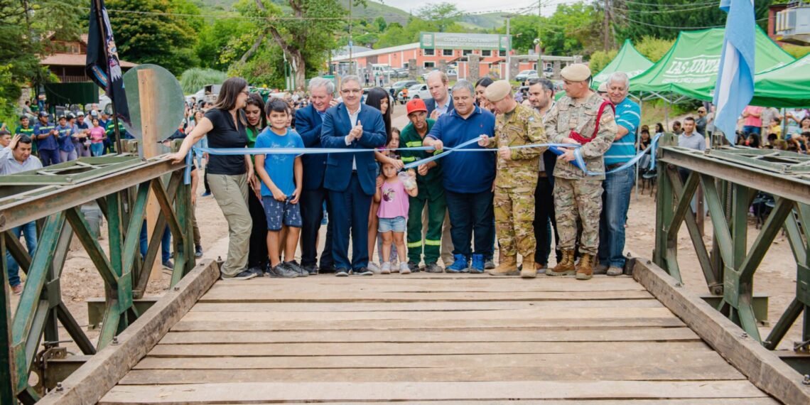 Quedó habilitado el puente provisorio en Las Juntas