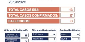 Se registraron 13 nuevos casos de Dengue en la provincia