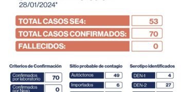 Dengue: se registraron 53 nuevos casos en la provincia