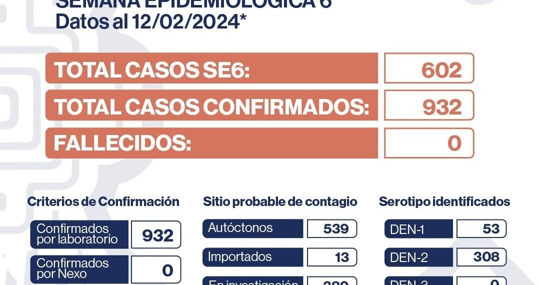 Dengue: se registraron 602 nuevos casos en la provincia en la última semana