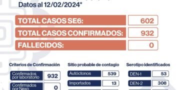 Dengue: se registraron 602 nuevos casos en la provincia en la última semana