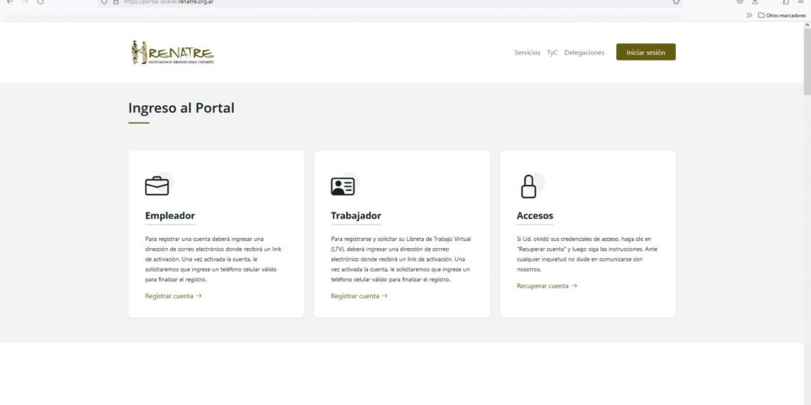 El RENATRE lanzó su nuevo portal Web