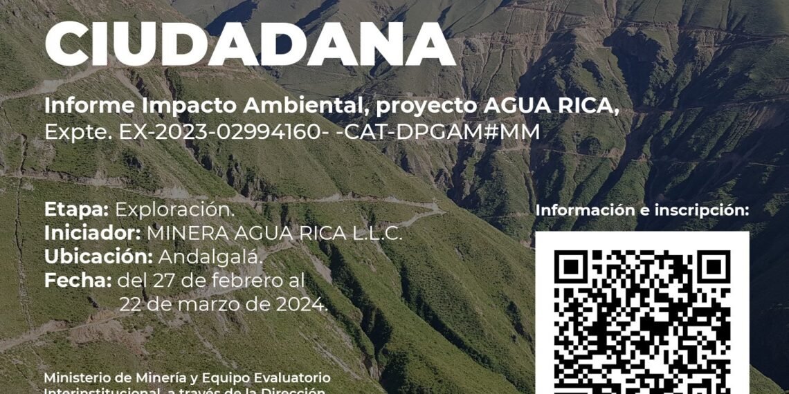 Minería abrió el proceso de participación ciudadana para Agua Rica