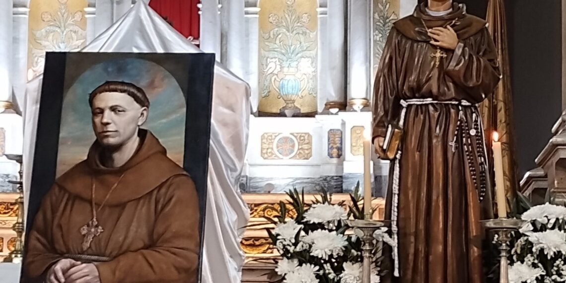 Bendición de cuadro del Beato Mamerto Esquiú: Obra donada por Ricardo Celma al Santuario de la Virgen del Valle