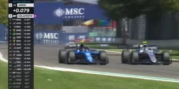Épico triunfo de Franco Colapinto en Imola con una maniobra magistral en la última vuelta: celebró su primera victoria en Fórmula 2