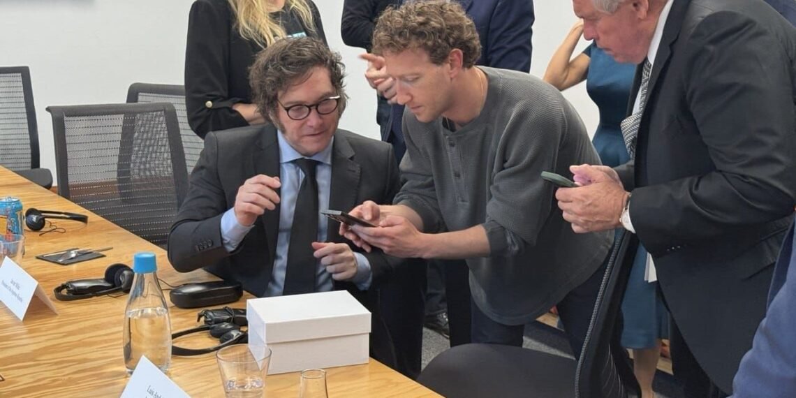 Javier Milei se reunió con Mark Zuckerberg