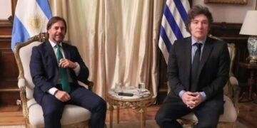 Javier Milei se reunió con Lacalle Pou