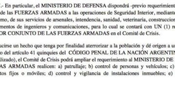 De la oposición al ámbito militar y Villarruel: fuertes críticas a la reforma para que las FFAA vuelvan a las calles