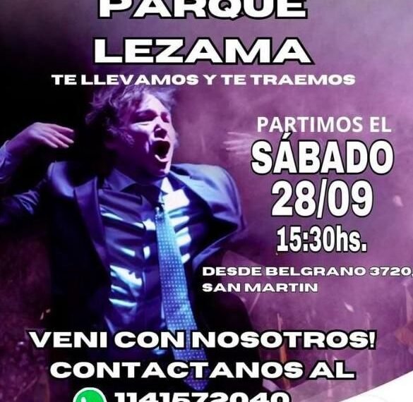 Micros para llevar gente y el desafío de hacer un acto con la gestión en jaque: Milei vuelve al Parque Lezama