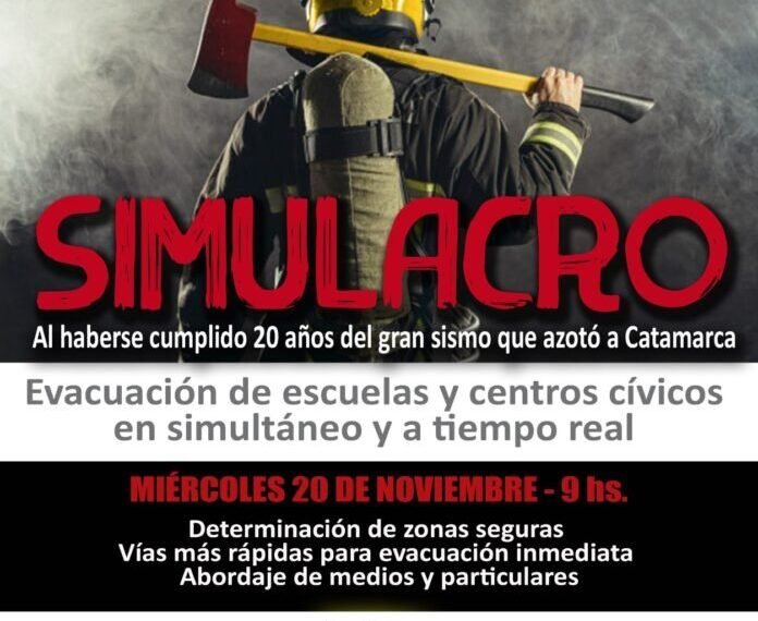 Bomberos de Valle Viejo organizan simulacro en conmemoración del gran sismo de Catamarca