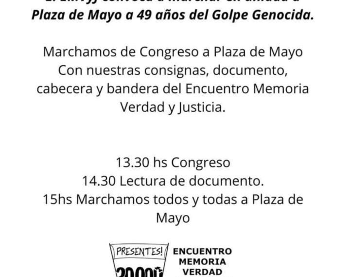 24 de marzo, Día de la Memoria: cómo se organizarán las marchas, el horario de los actos y cómo funcionarán los servicios