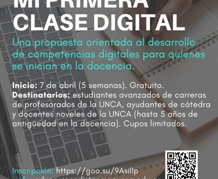 Abren inscripciones para el taller “Mi primera clase digital”