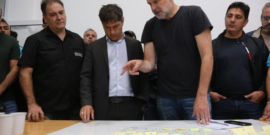 Bullrich y Petri llegaron a Bahía Blanca tras el temporal, y Kicillof se encuentra en viaje
