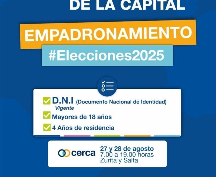 La Capital Convoca a personas migrantes para el empadronamiento electoral