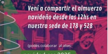 «Ninguna familia sin Navidad»: arman una mesa gigante frente al Congreso para 5.000 personas en situación de calle