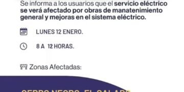 Obras de mantenimiento en el servicio eléctrico de Tinogasta