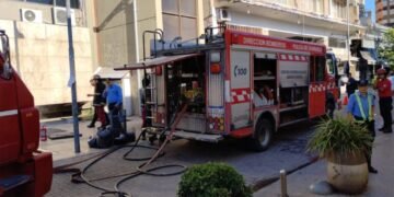 Incendio en una sucursal del Banco Nación en pleno centro