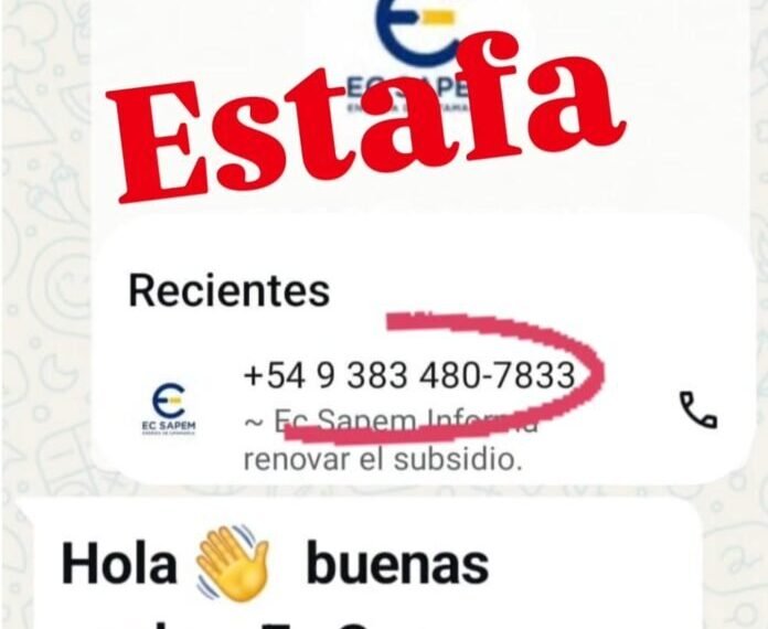 EC SAPEM alertó sobre nuevas estafas telefónicas dirigidas a sus usuarios