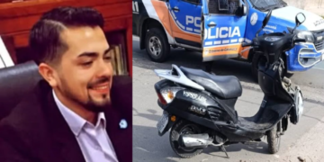 El abogado Nahuel Filipin sufrió lesiones tras chocar con su motocicleta contra un árbol