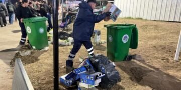 El Poncho desplegó un operativo de limpieza y reciclaje durante las 24 horas
