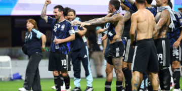Lo que no se vio del festejo de la Selección argentina
