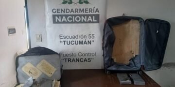 Gendarmería incautó más de 4 kilos de cocaina ocultos en equipaje con doble fondo