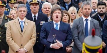 Milei reapareció en el acto por San Martín y dijo que «la libertad se enfrenta a enemigos internos y externos»