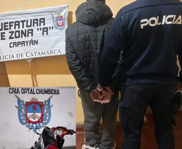 Aprehendieron a un joven tras evadir un control y embestir a un policía en Chumbicha