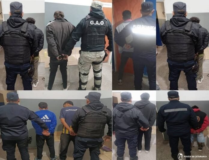 Controles en Capital y Belén: arrestaron a cinco personas y secuestraron 79 gramos de marihuana