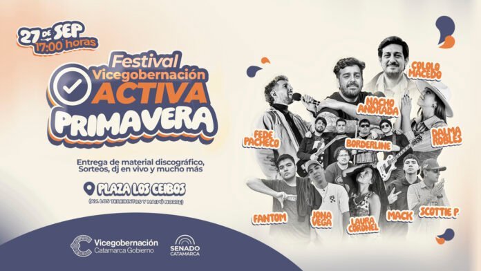 Festival “Vicegobernación Activa”: música y actividades gratuitas en la Plaza Los Ceibos